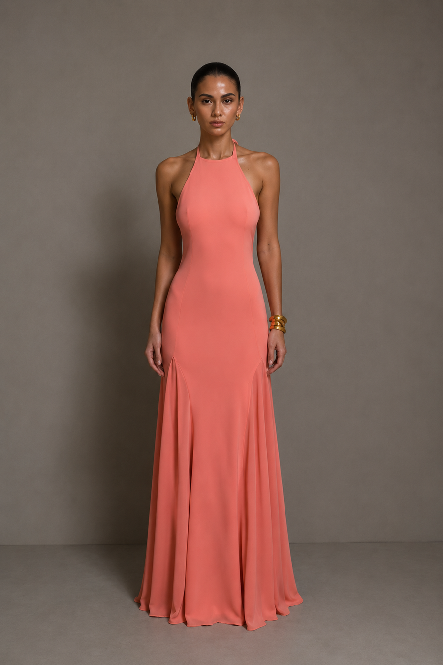 Soft Coral Evening Dress