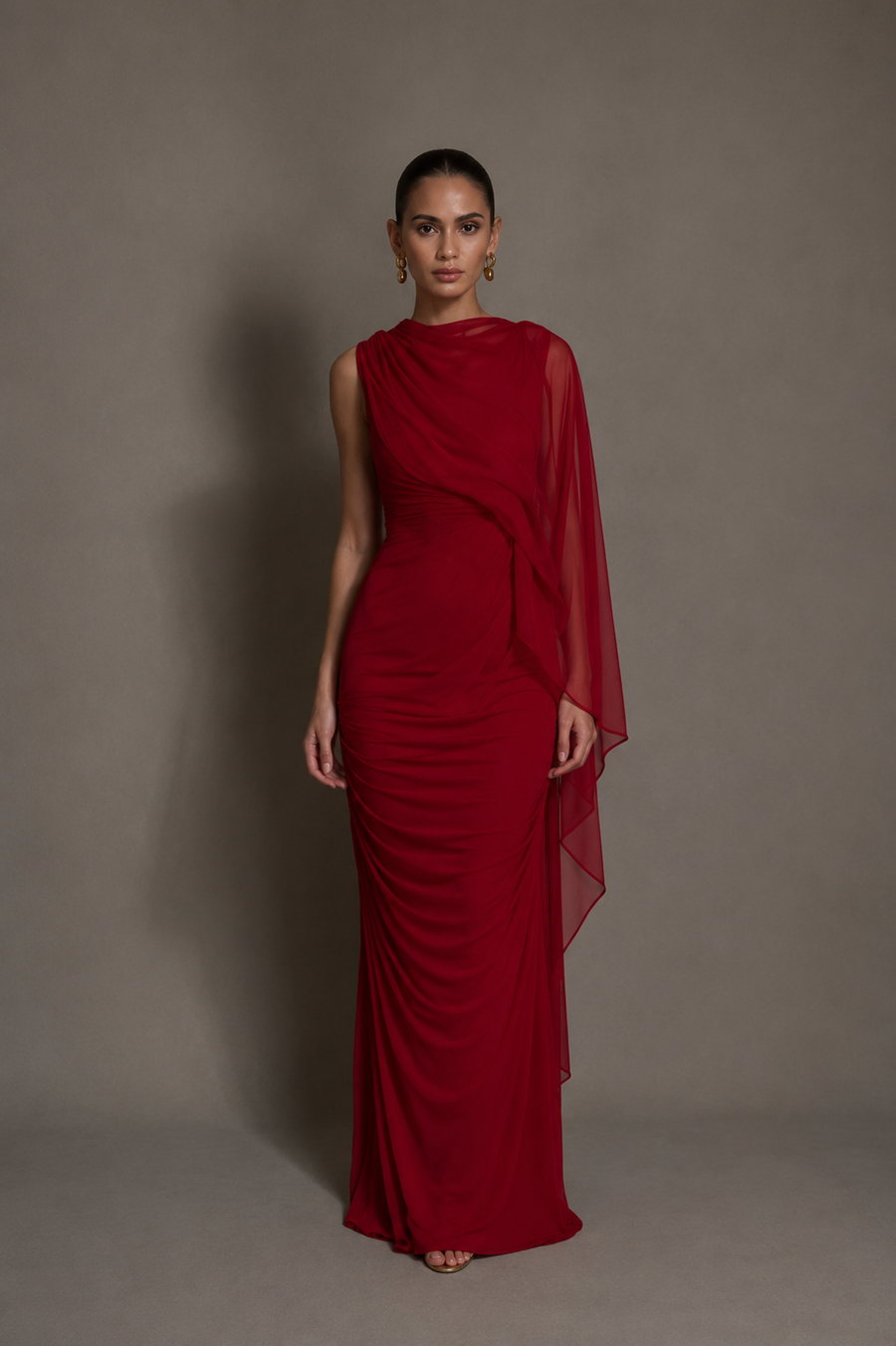 Maroon Evening Dress