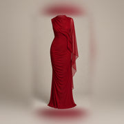Maroon Evening Dress — centered product-only view