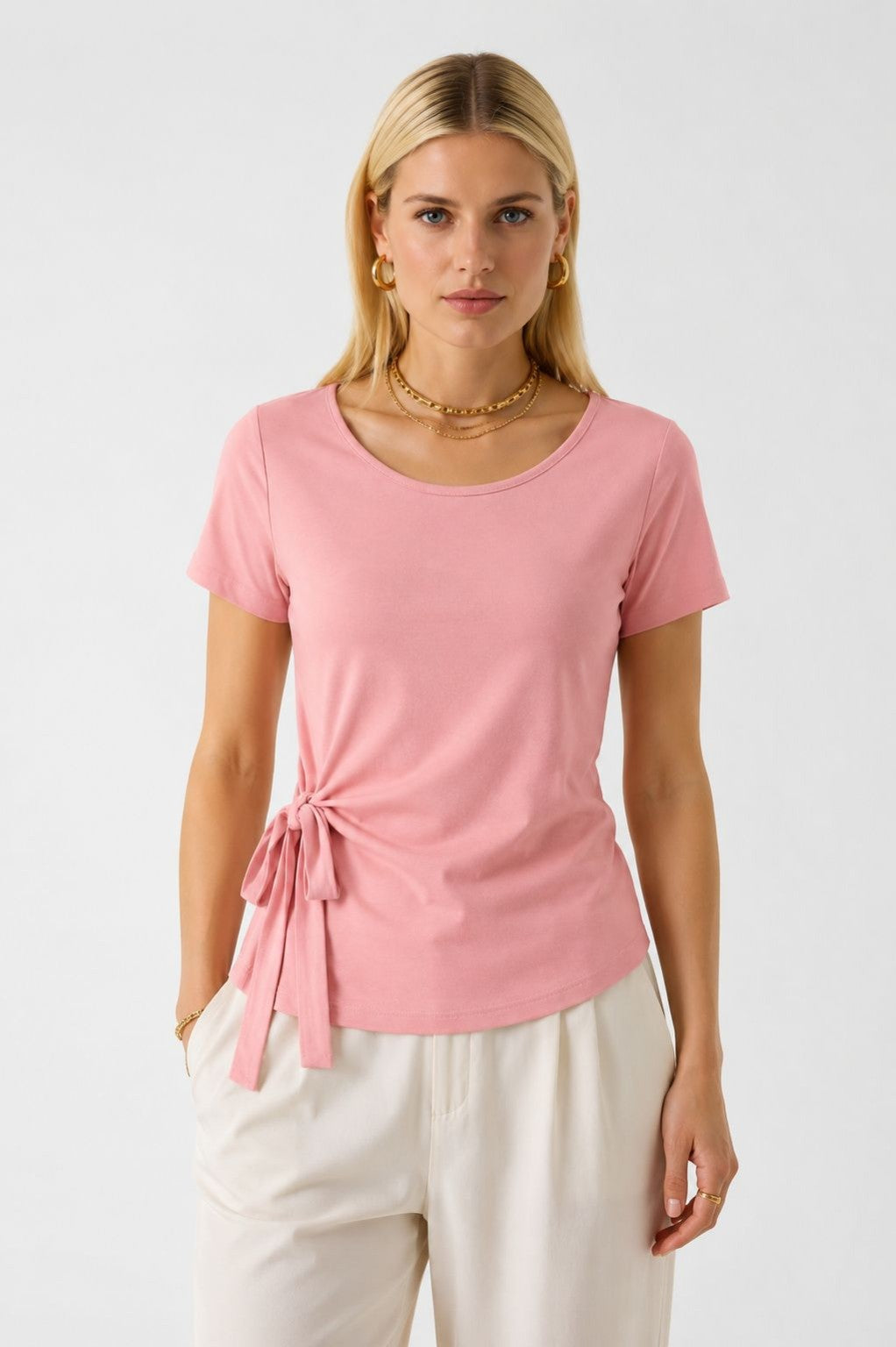 French-Style Tie-Front Top