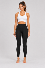 Capri Gym Set in Black — front view
