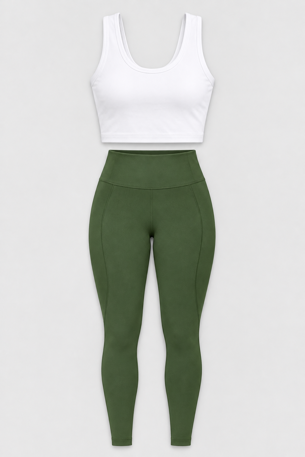 Capri Gym Set in Green — product only, top and leggings