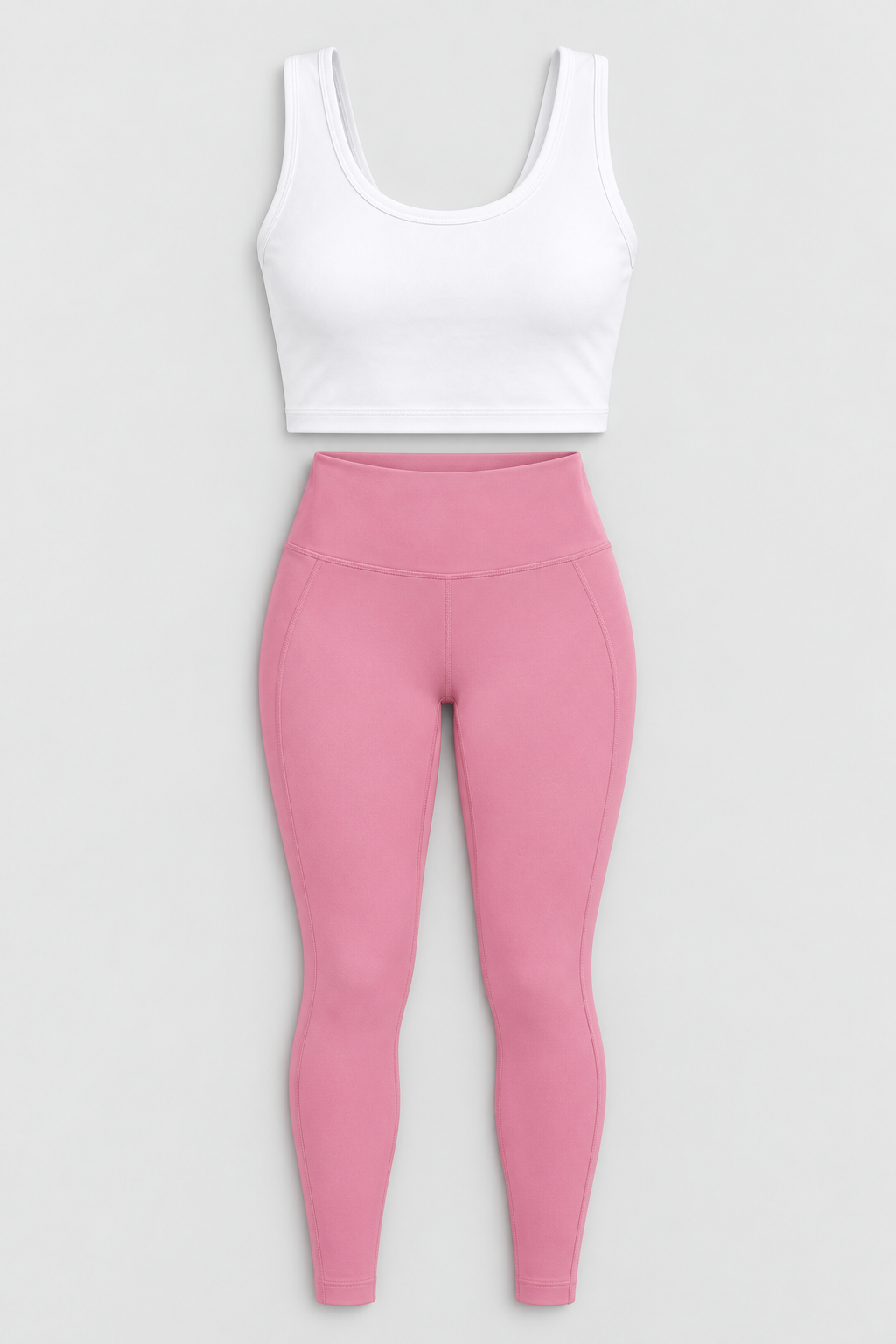 Capri Gym Set in Pink — product only, top and leggings