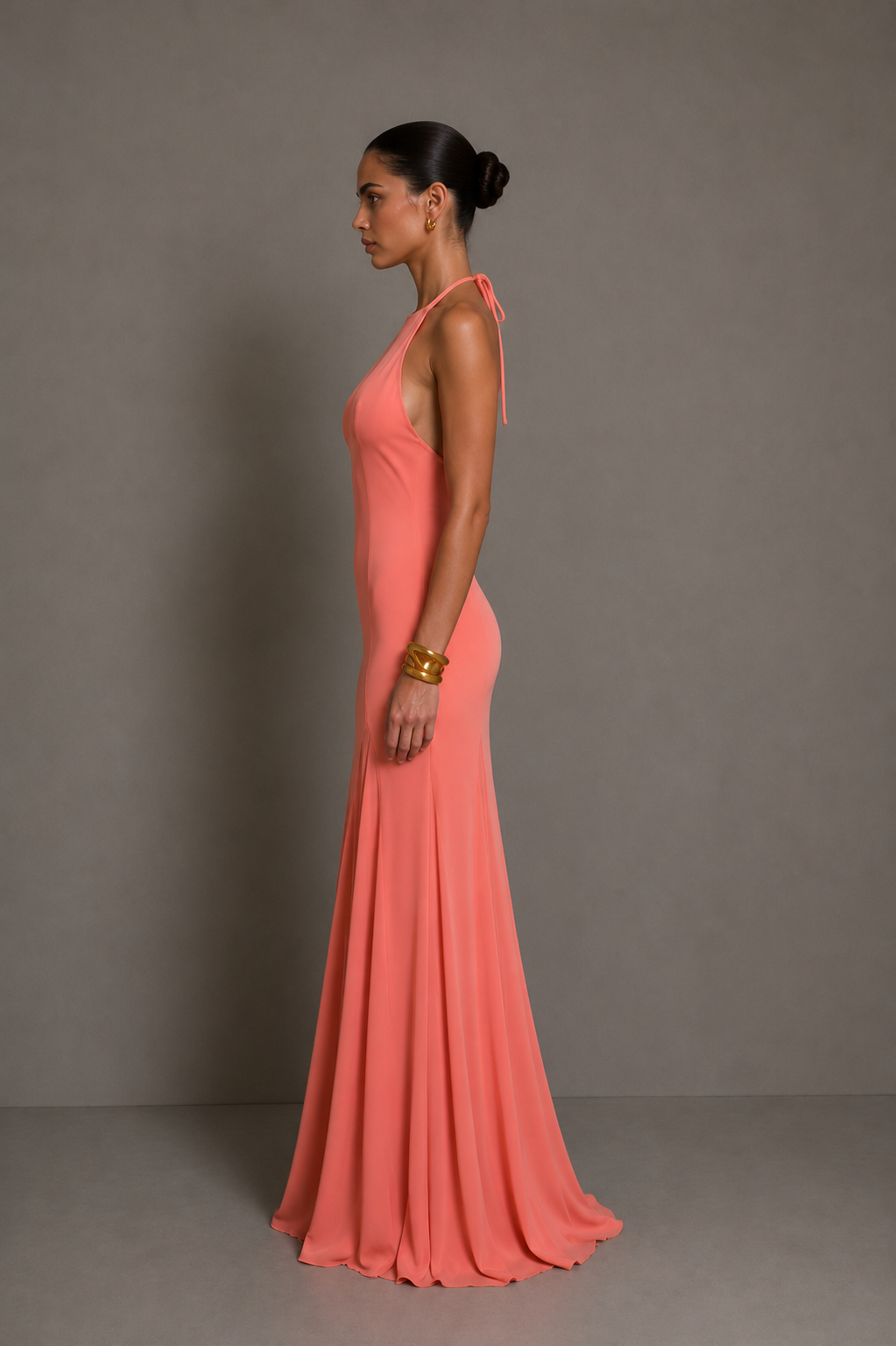 Soft Coral Evening Dress