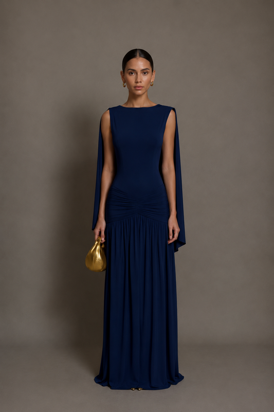 Blue Velvet Dress