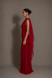 Maroon Evening Dress