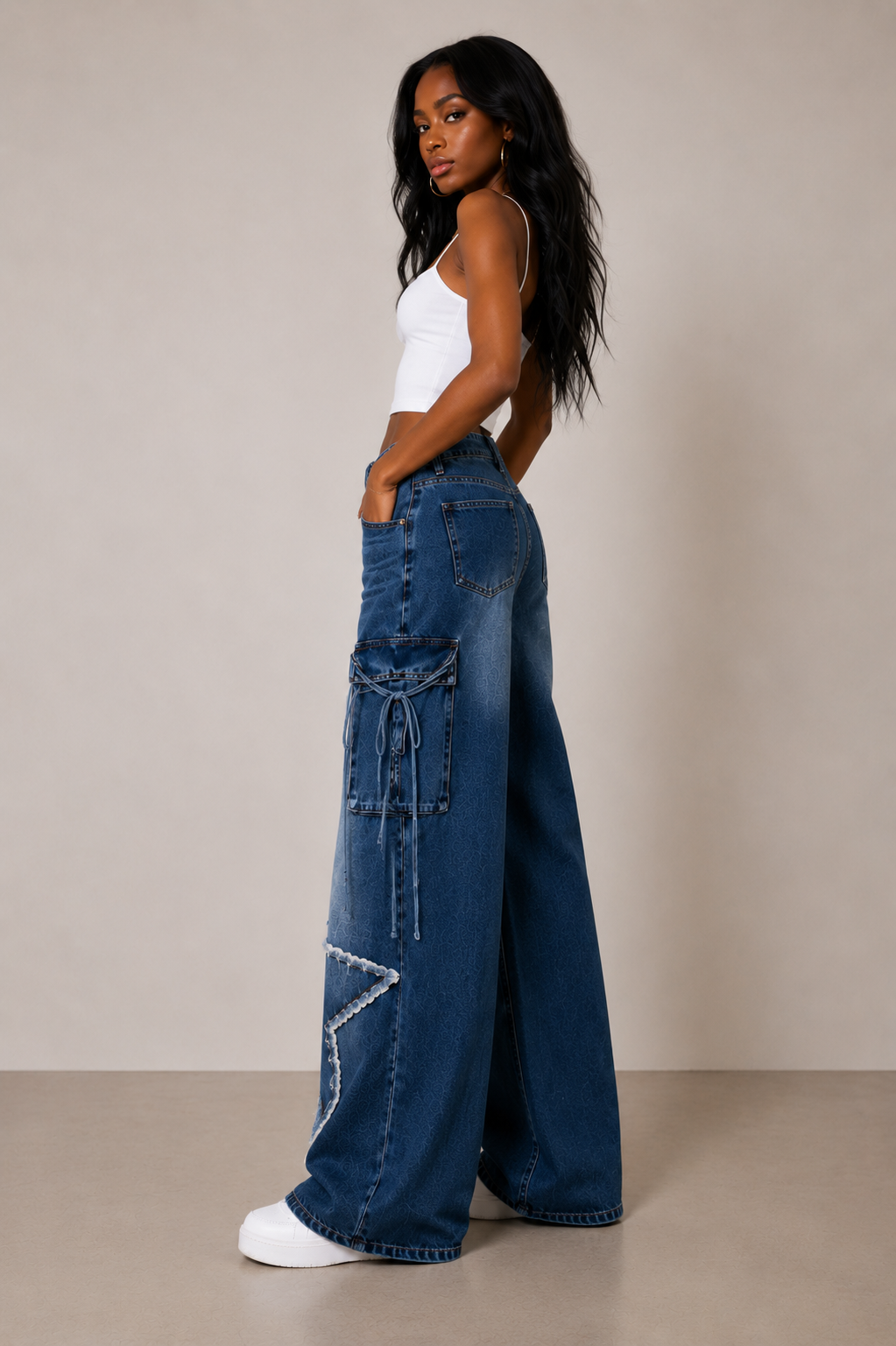 Blue Cargo Jeans