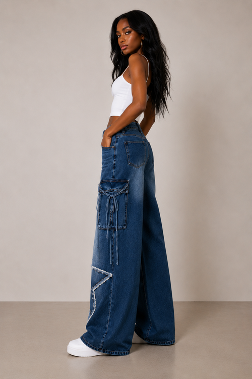 Blue Cargo Jeans