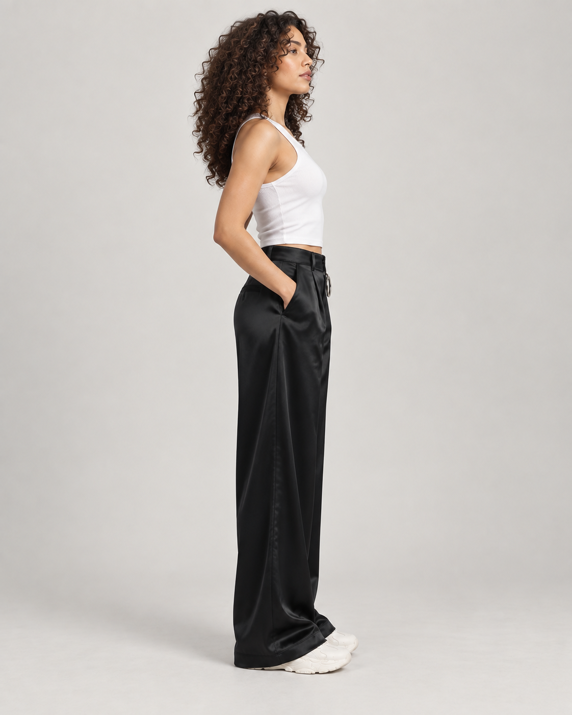 Linen-Blend Relaxed Trousers