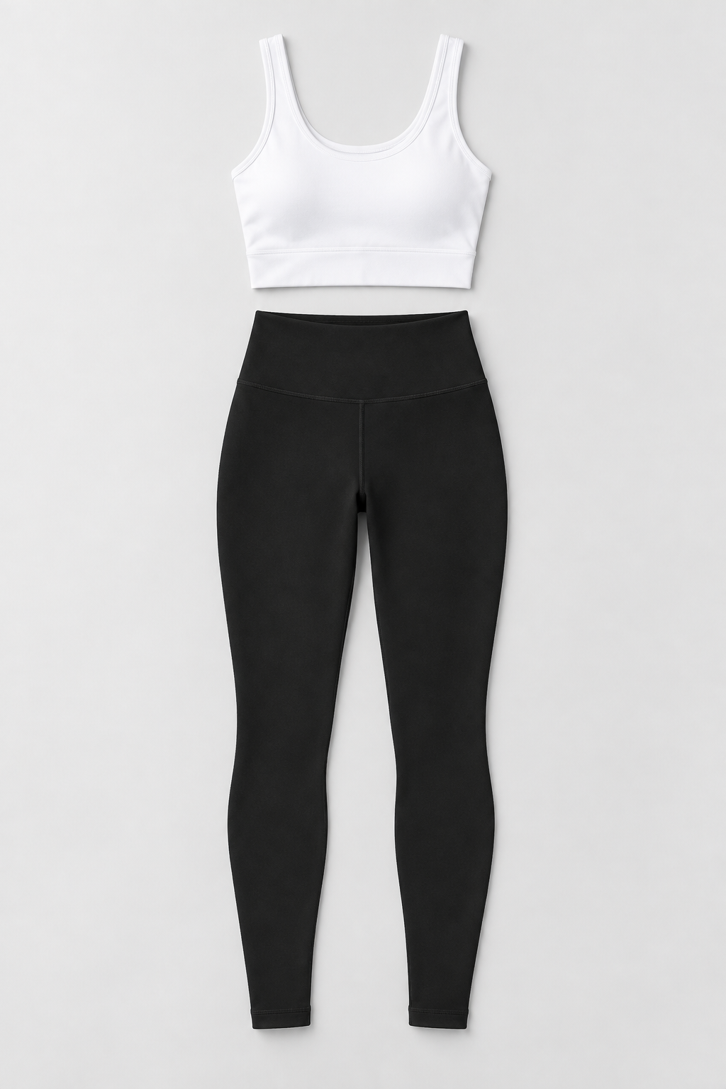 Lounge Gym Set in Black — product only, top and leggings