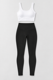 Lounge Gym Set in Black — product only, top and leggings