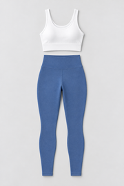 Lounge Gym Set in Blue — product only, top and leggings