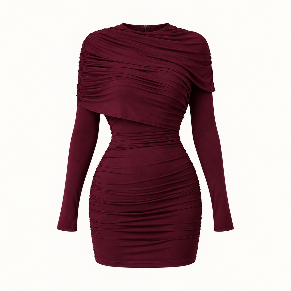 Maroon Tunic Dress — Maroon product-only view