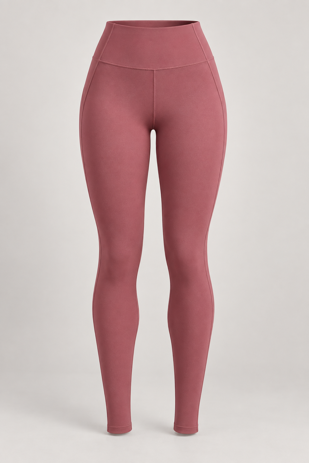 Dusty-rose seamless leggings — garment only