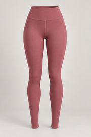 Dusty-rose seamless leggings — garment only
