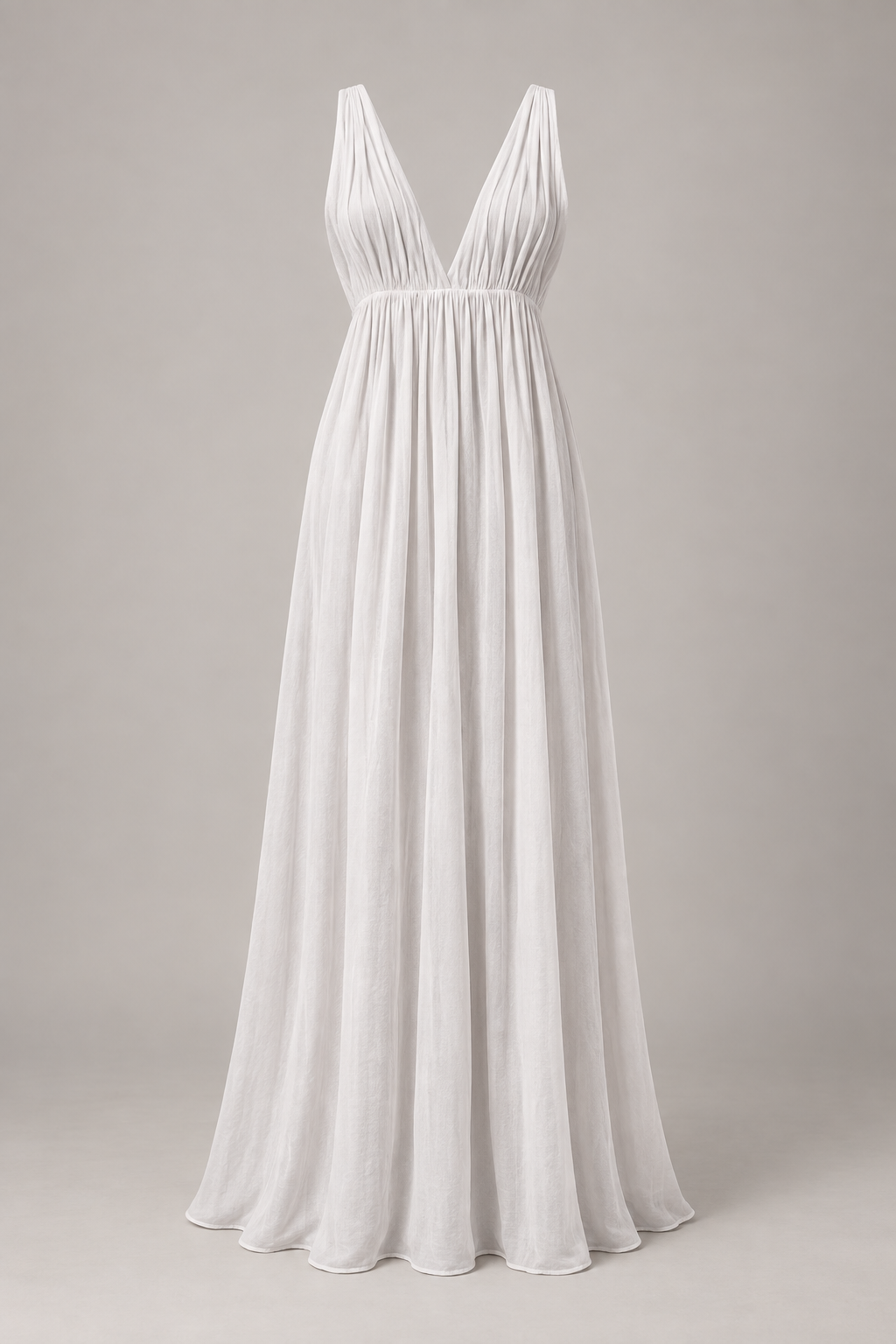 Pale flowing maxi dress — garment only