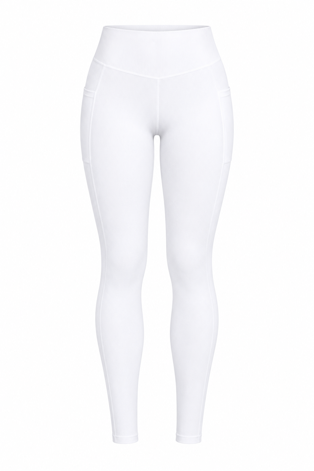 Performance Workout Leggings in White — product only