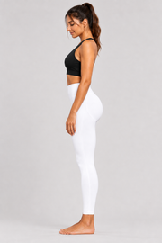 Performance Workout Leggings in White — side view