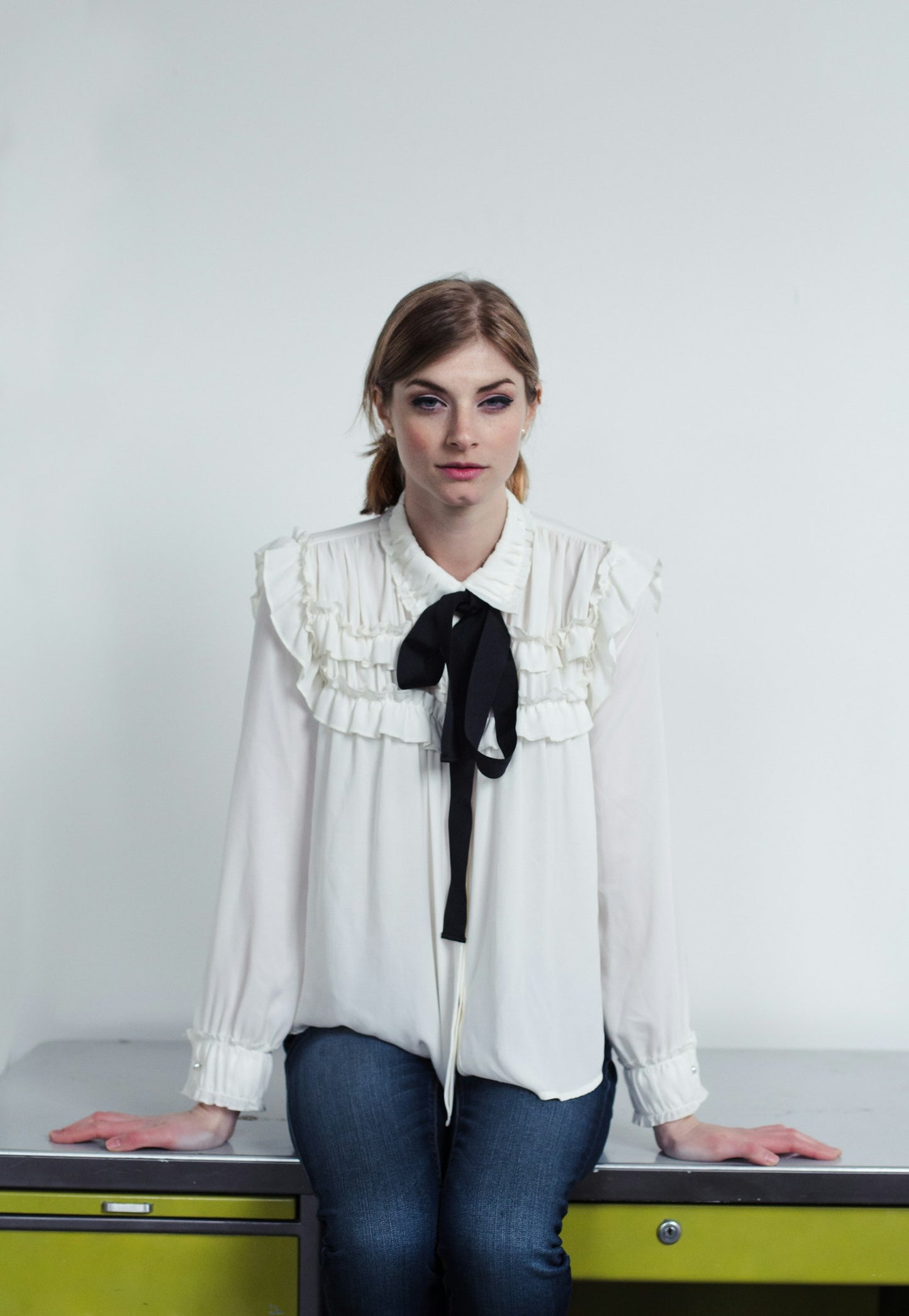 Black Mock-Neck Top