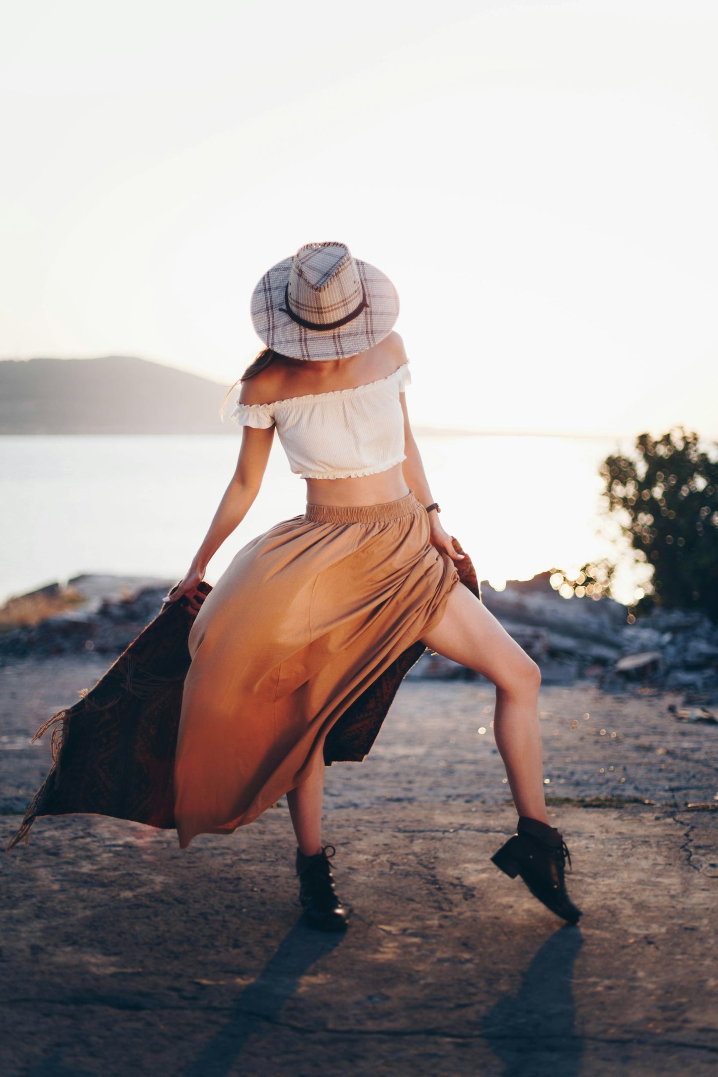 Leather-Look Pencil Skirt