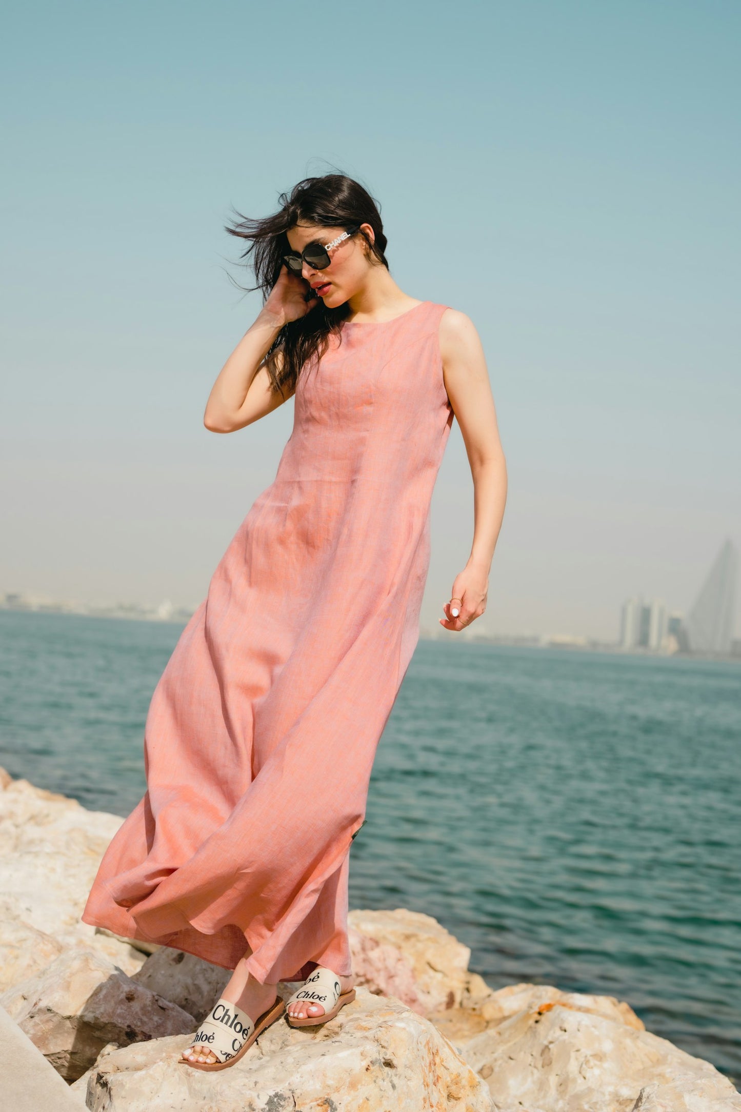 Sage Green Off-Shoulder Dress