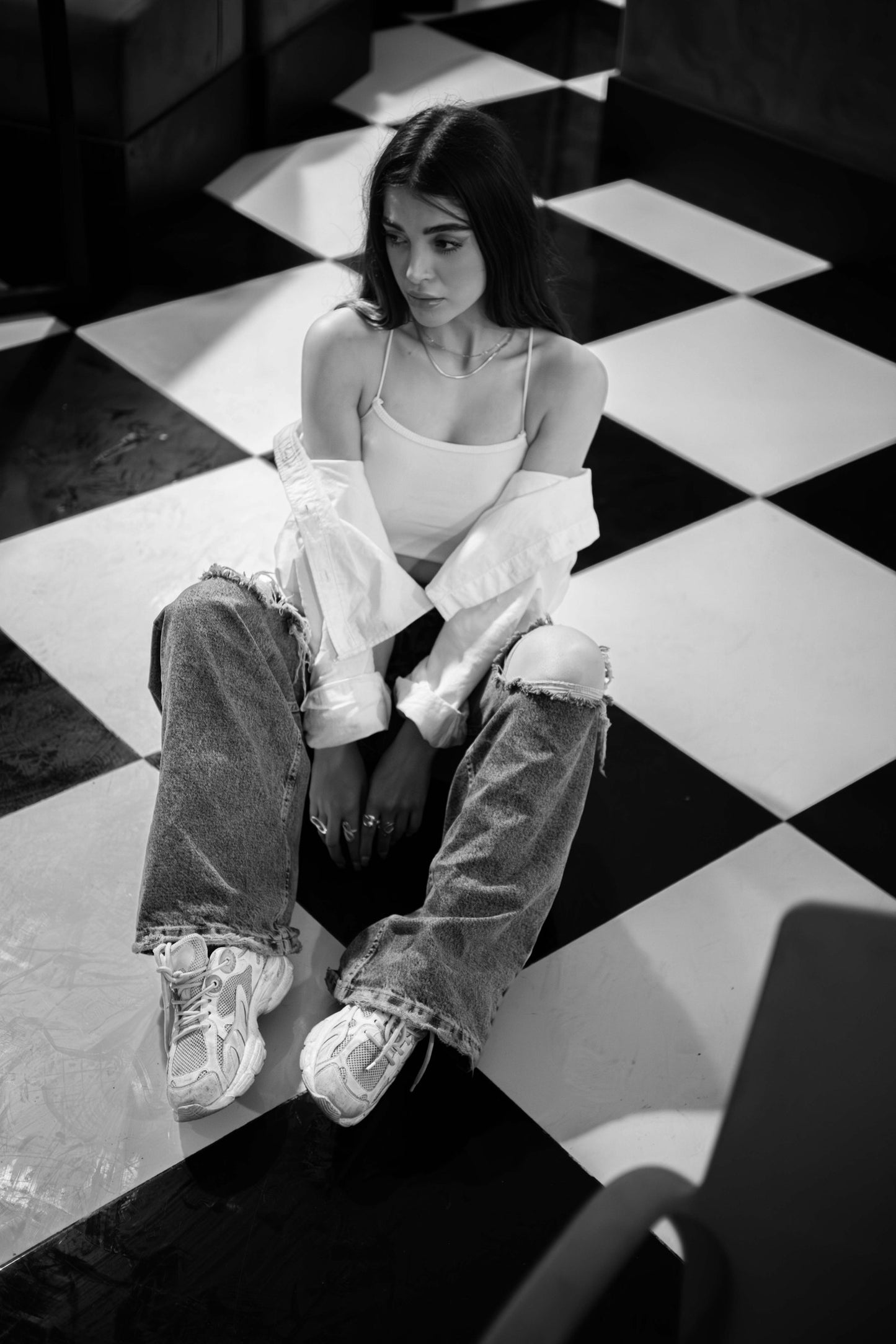 Distressed Mom Jeans