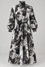 Printed midi dress garment-only view