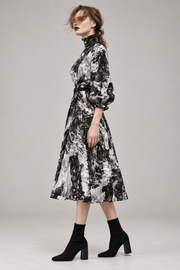 Printed midi dress side view