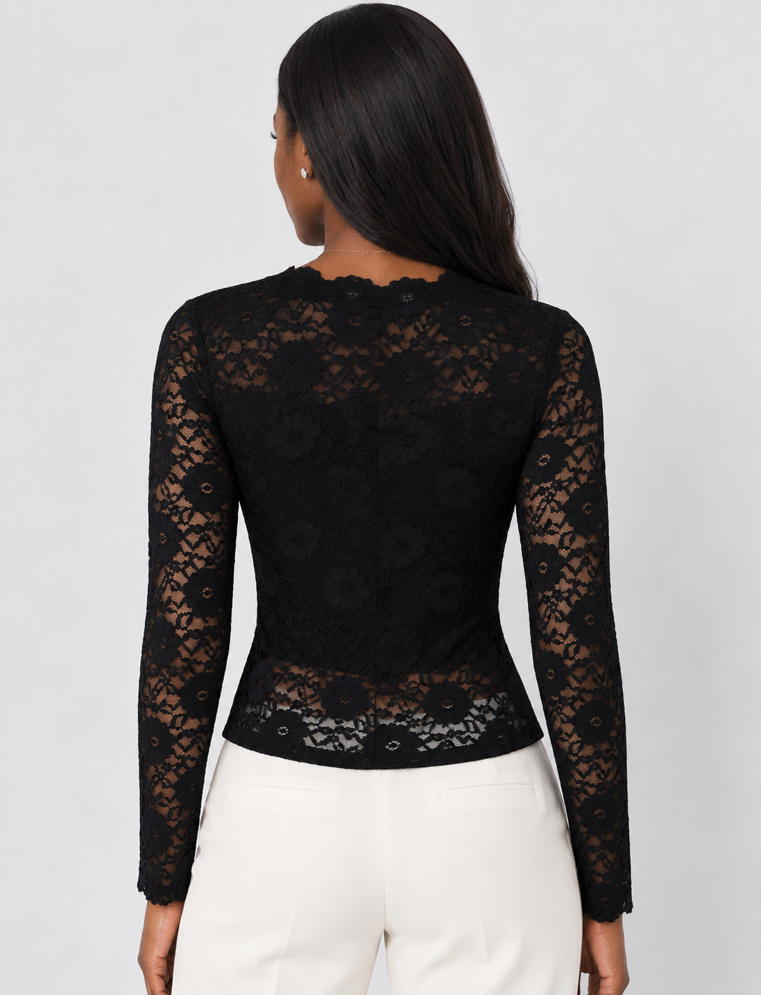 Retro French-Style Top back view