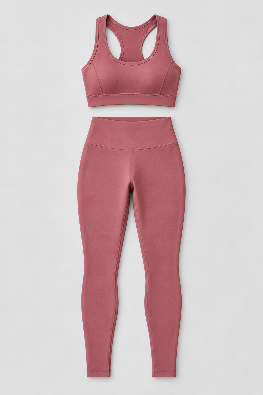 Seamless Gym Set in Rose — product only, top and leggings