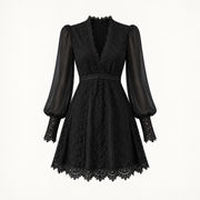 Velvet Evening Dress — Black product-only view