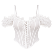 White Lace Camisole — White product-only view
