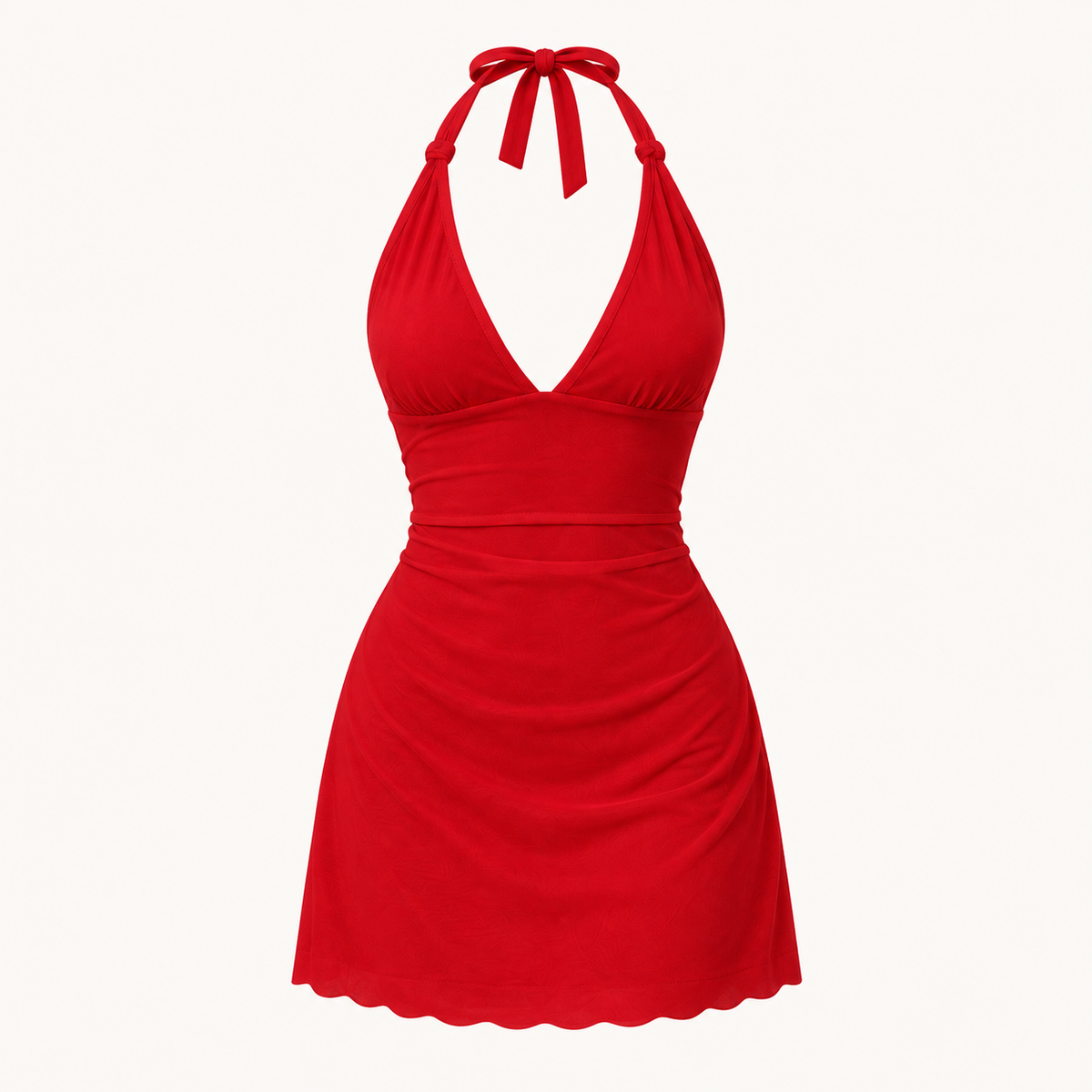 Wrap Dress — Red product-only view