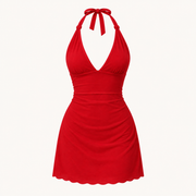 Wrap Dress — Red product-only view