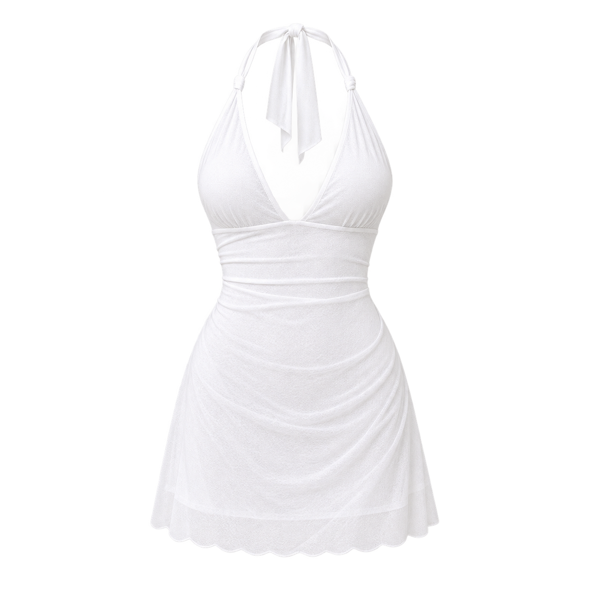 Wrap Dress — White product-only view